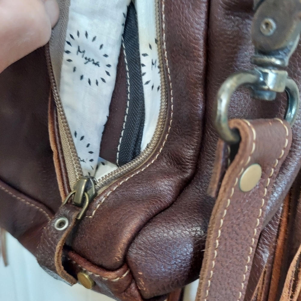 Myra Western Fringed Aztec Crossbody - Picture 12 of 15